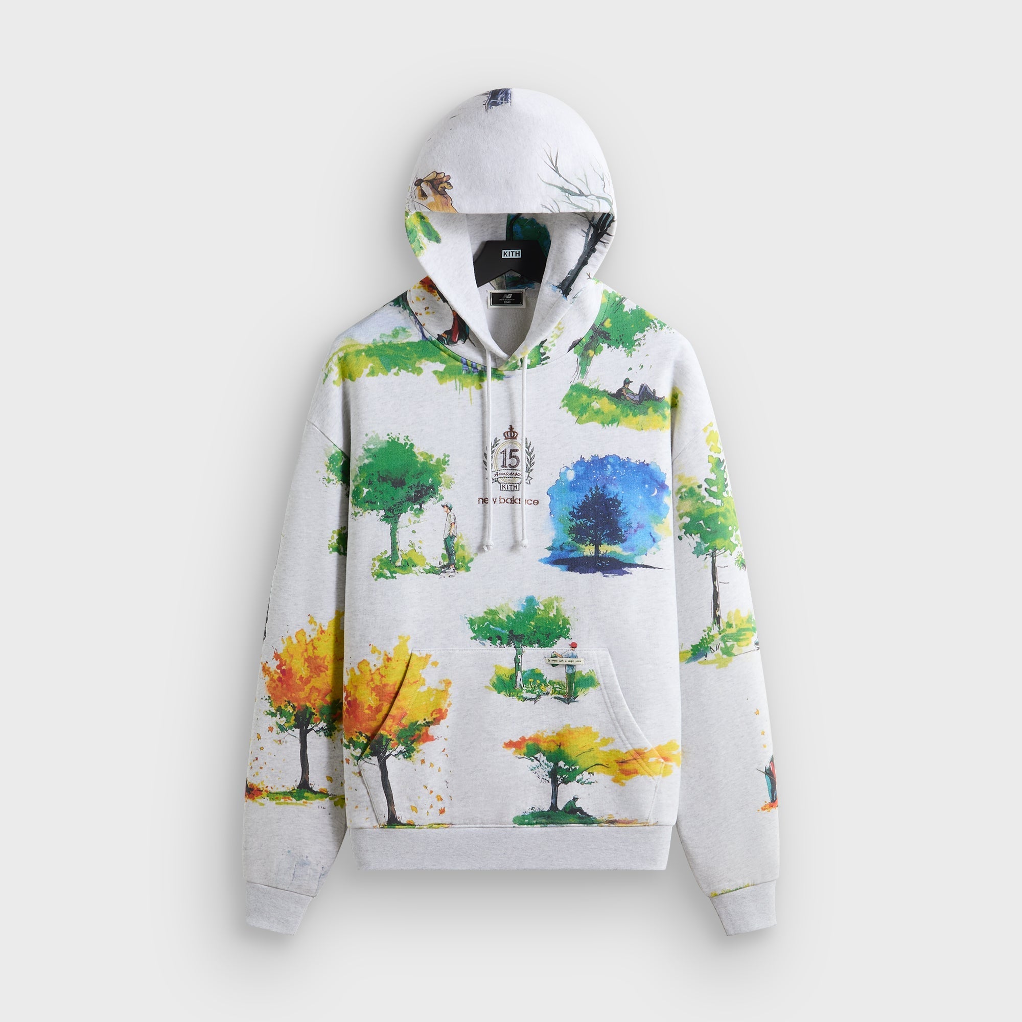 Kith & New Balance Watercolor Nelson Hoodie - Light Heather Grey - PH